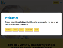 Tablet Screenshot of lifeeducation.org.au